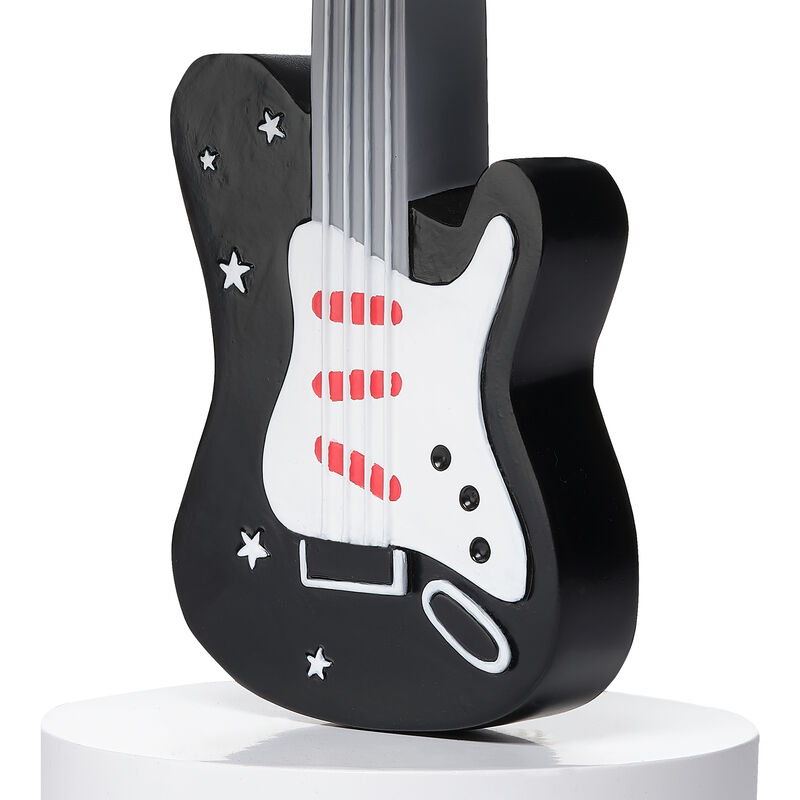Lambs & Ivy Rock Star Guitar Lamp with White Musical Notes Shade & Bulb