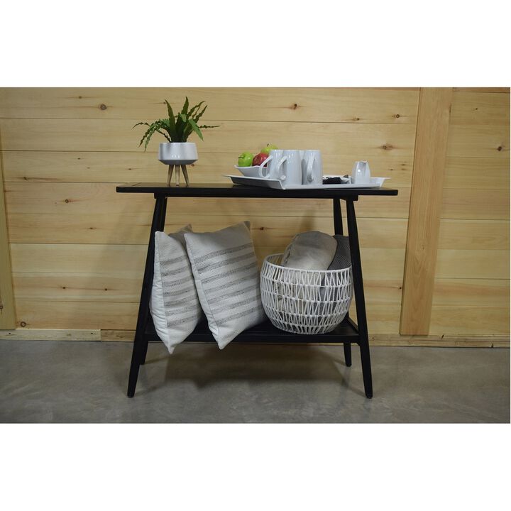 F. Corriveau International - Windsor Outdoor Console Table, Made of Acacia Wood