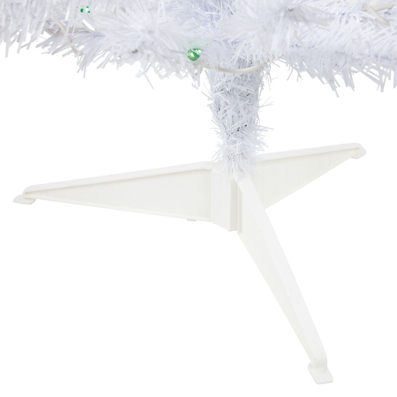 3' Pre-Lit Woodbury White Pine Slim Artificial Christmas Tree  Green Lights