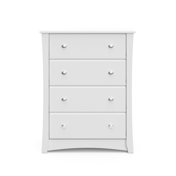 Storkcraft Crescent 4 Drawer Chest (White) – GREENGUARD Gold Certified