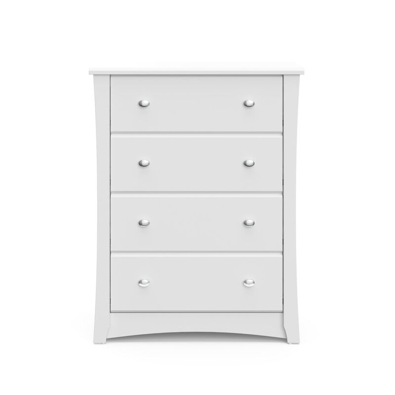 Storkcraft Crescent 4 Drawer Chest (White) – GREENGUARD Gold Certified