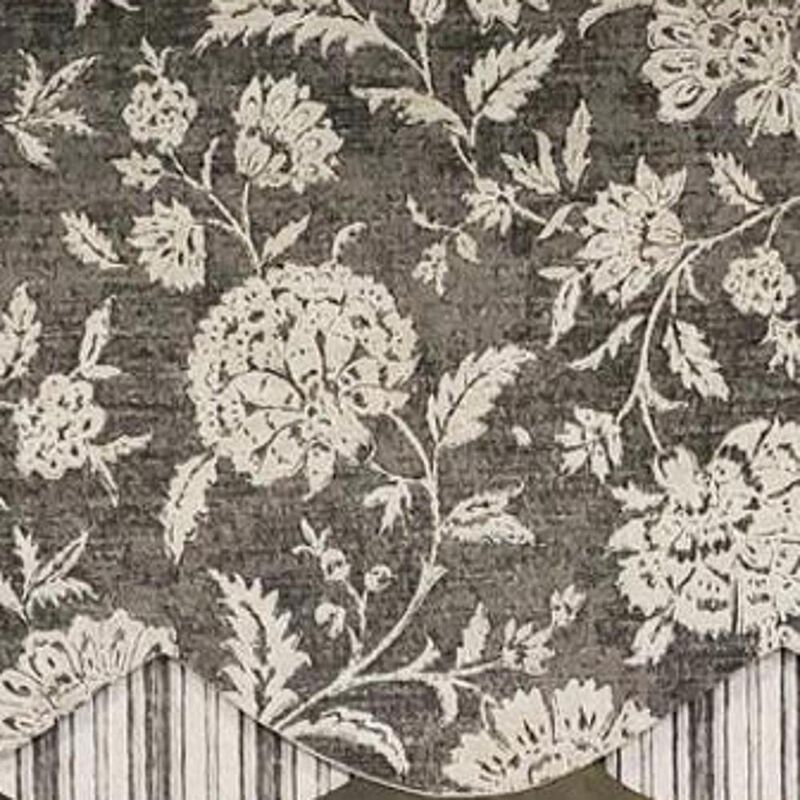 RLF Home Luxurious Modern Design Classic Basanti Petticoat Style Window Valance 50" x 15" Navy