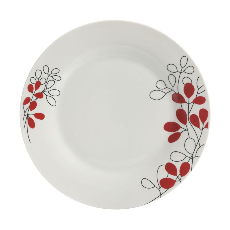 Gibson Scarlet Leaves 12 pc Dinnerware Set