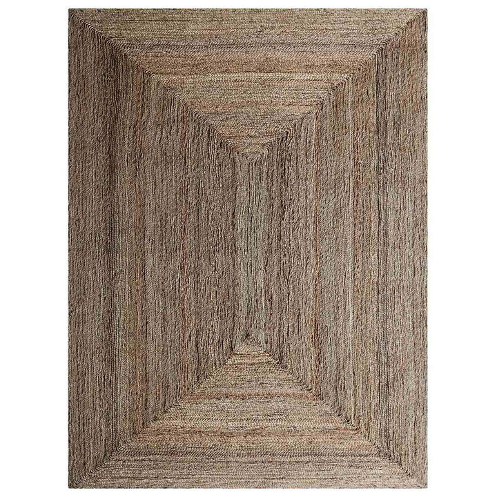 HAND WOVEN JUTE ECO-FRIENDLY Contemporary AREA RUGS  - 8'x10', Rectangle Shape, Beige Color, Contemporary, High Pile, Natural Fiber, Outdoor Indoor Handmade Area Rugs for Living Room (J00022)