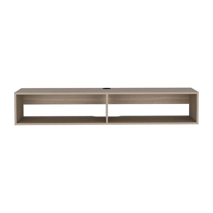 Floating Tv Stand Moore, Living Room, White Oak