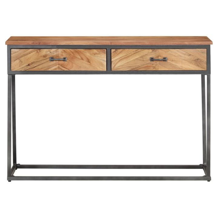 vidaXL Console Table 43.3"x13.8"x29.5" Solid Acacia Wood