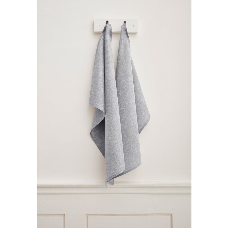 Solino Home 100% Pure Linen Kitchen Towels Set of 2 - 17 x 26 Inch | Athena