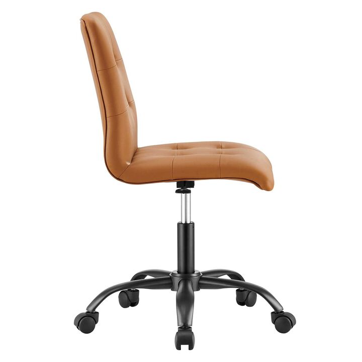 Modway Prim Home Office Desks and Chairs, Black Tan