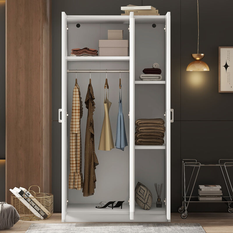 Merax 3 Door Wardrobe with Mirror
