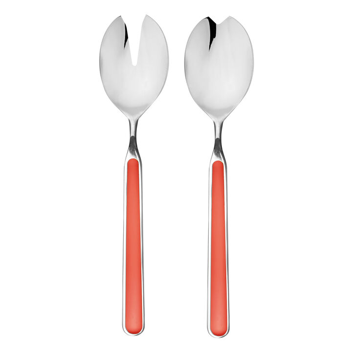 Fantasia 2-Piece Salad Serving Set in New Coral