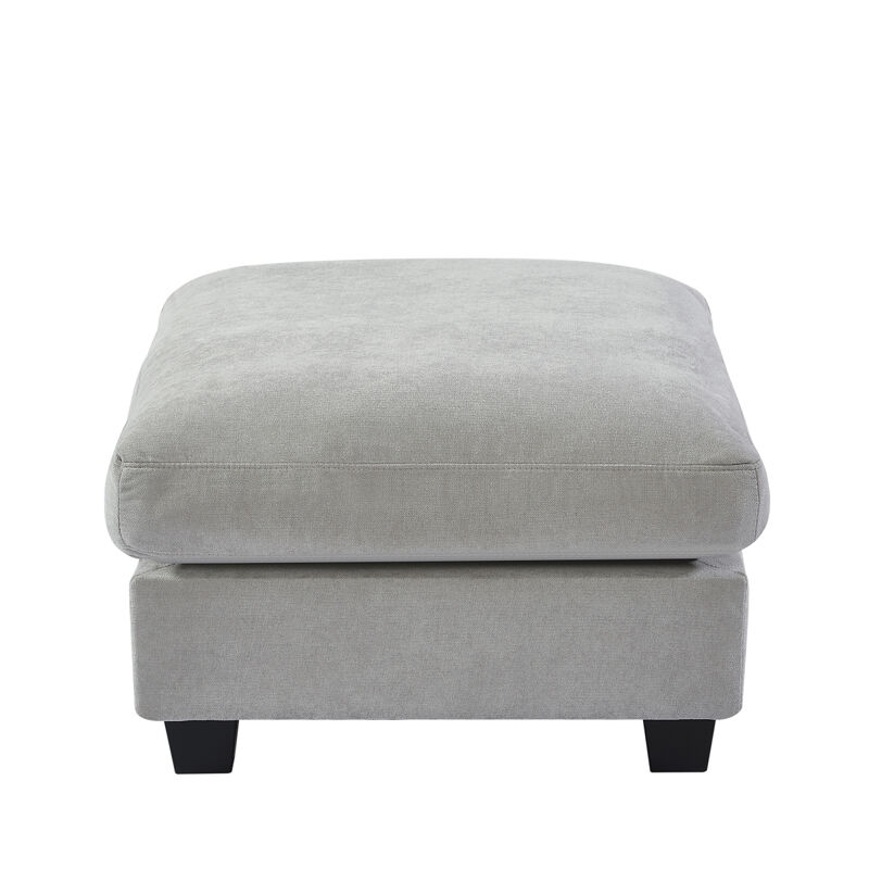 Feather Filled L-Shape Convertible Sectional Sofa