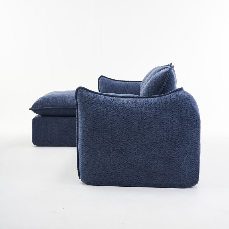 Merax 3-Seater Comfy L-Shape Sofa Couch with Chaise