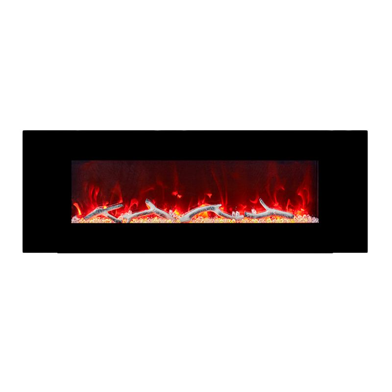 50 Inch 1500W Wall-Mount Fireplace with Multicolor Flame