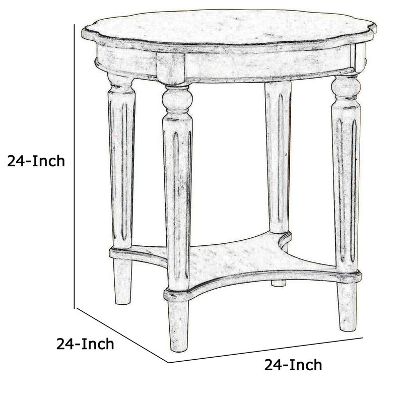 Fordon End Table, Antiqued Slate-Benzara