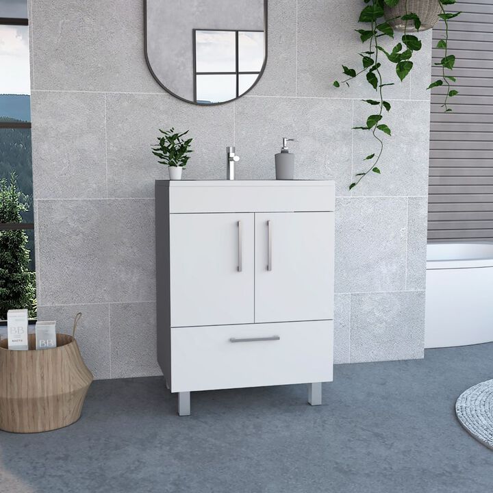 Single Bathroom Vanity Mayorca, Bathroom, White