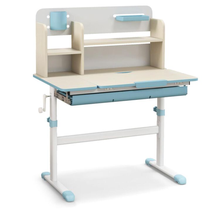 Hivvago Height Adjustable Kids Study Desk with Tilt Desktop for 3-12 Years Old