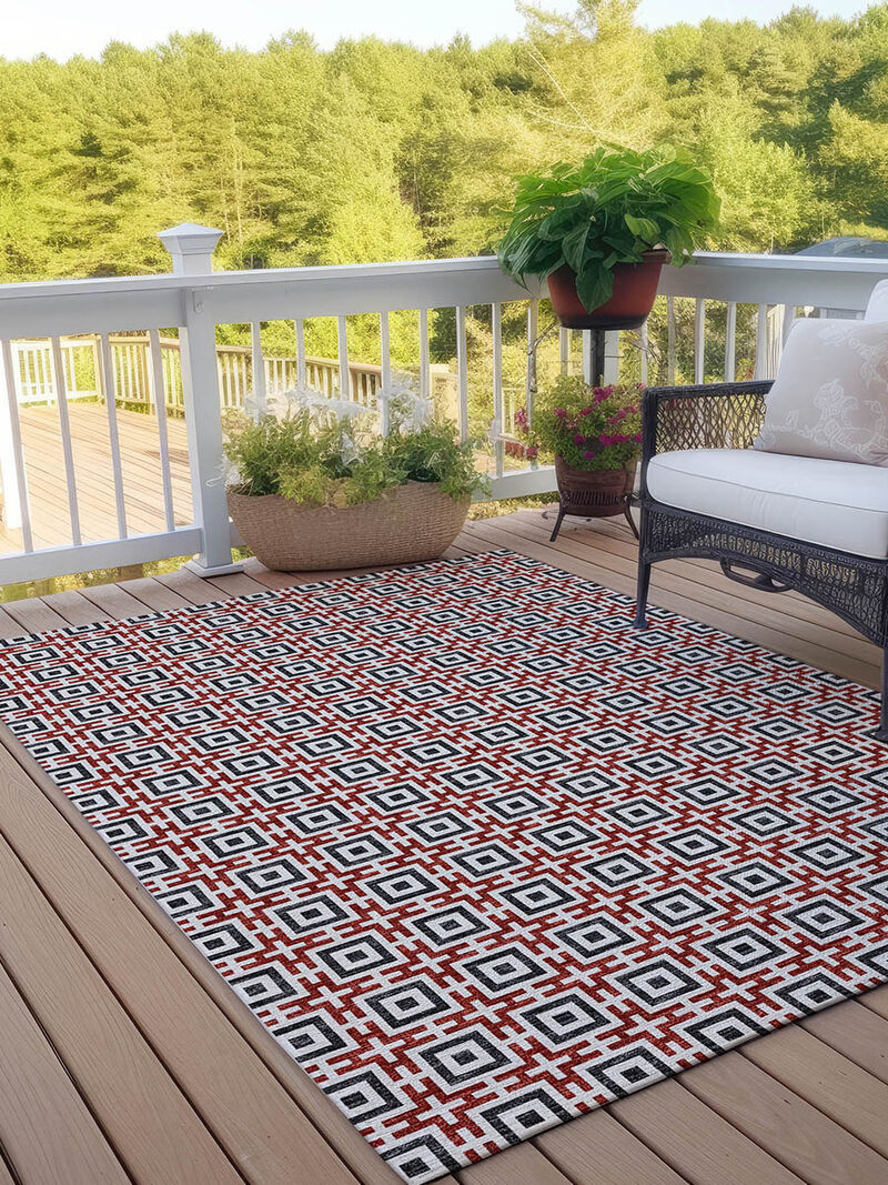 Marlo MO1 Red 3' x 5' Rug