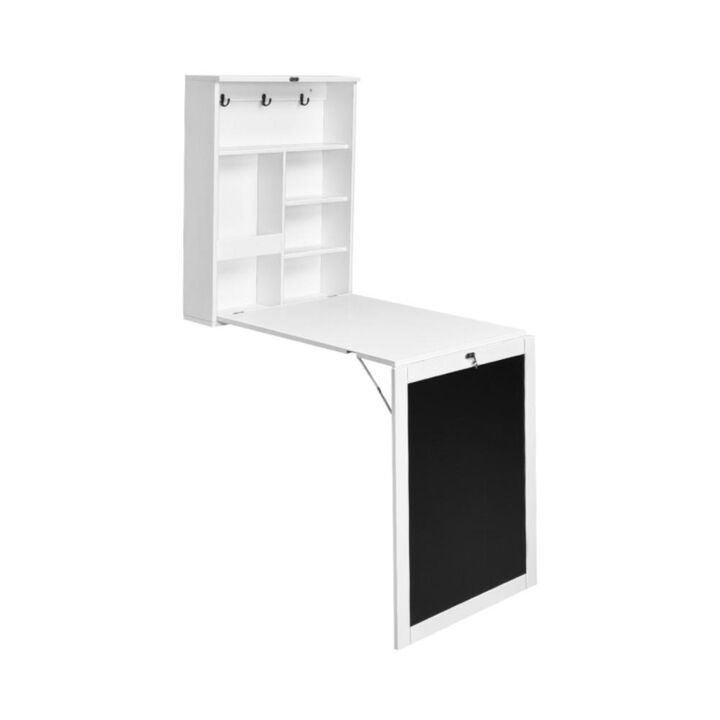 Hivvago Convertible Wall Mounted Table with A Chalkboard