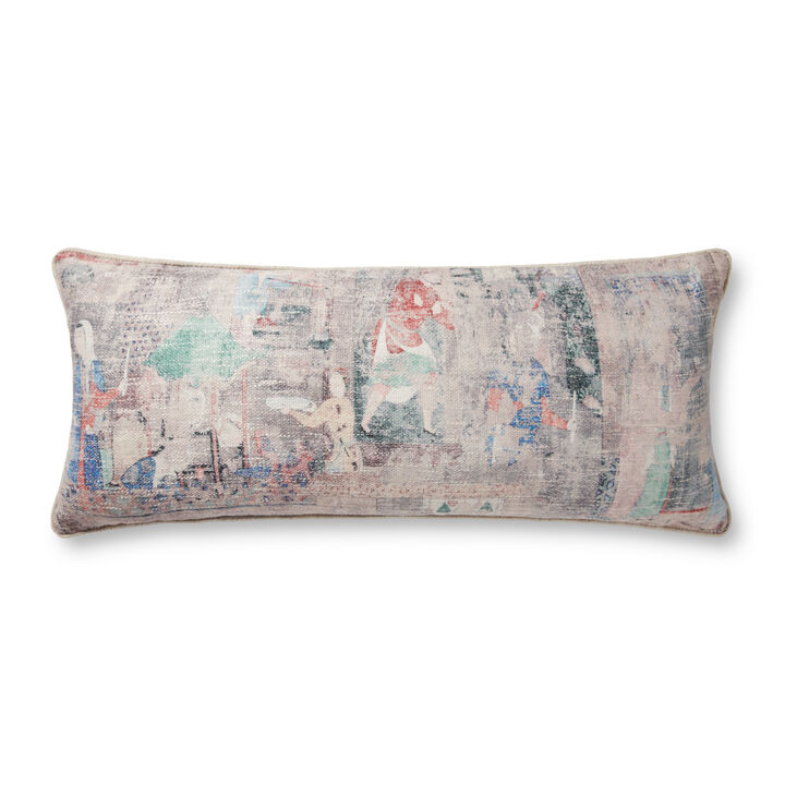 PLL0009 Taupe/Multi 13"x35" Poly Pillow
