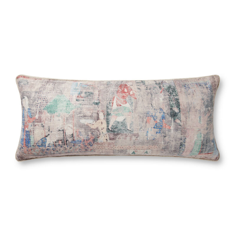 PLL0009 Taupe/Multi 13"x35" Poly Pillow