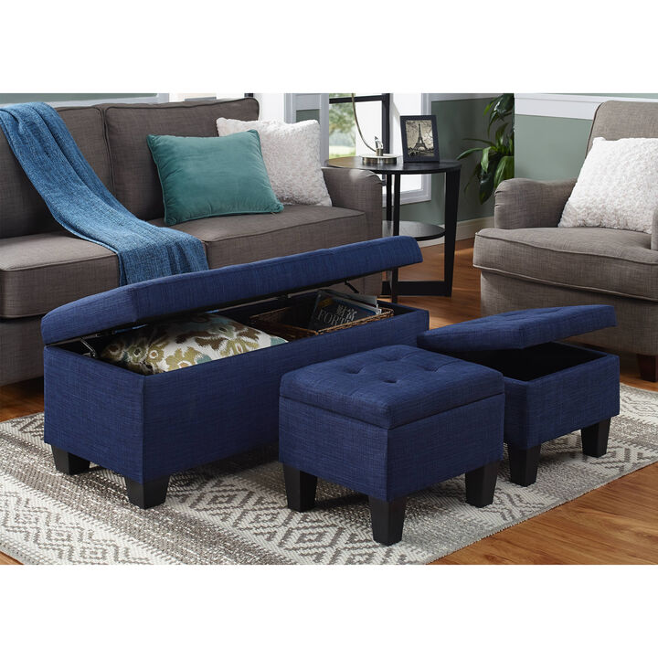 Everett 3 Piece Storage Ottoman