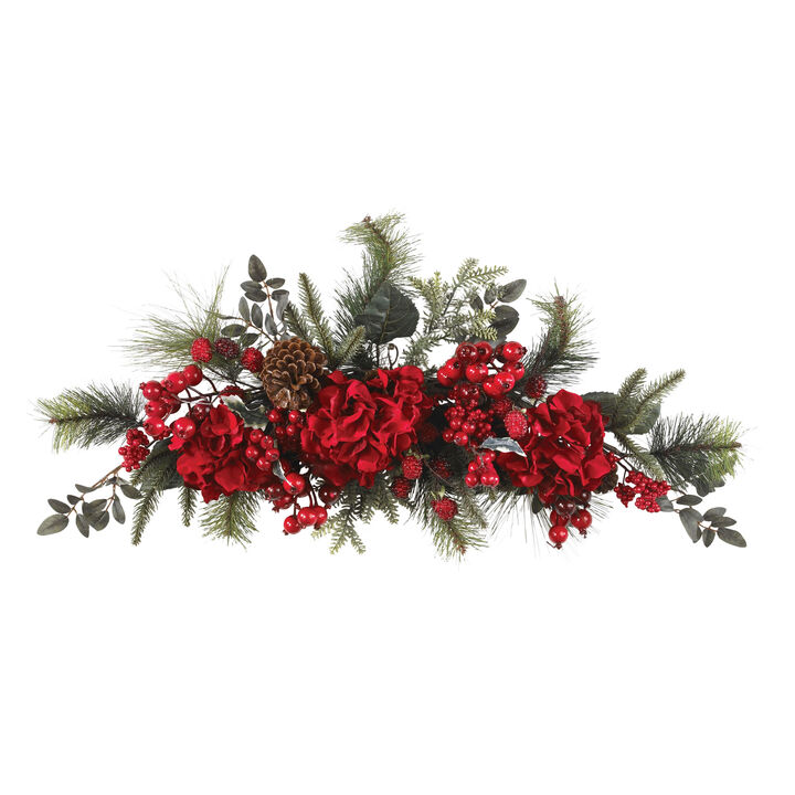 Hivvago 30" Holiday Hydrangea Swag Hivvago 30" Holiday Hydrangea Swag