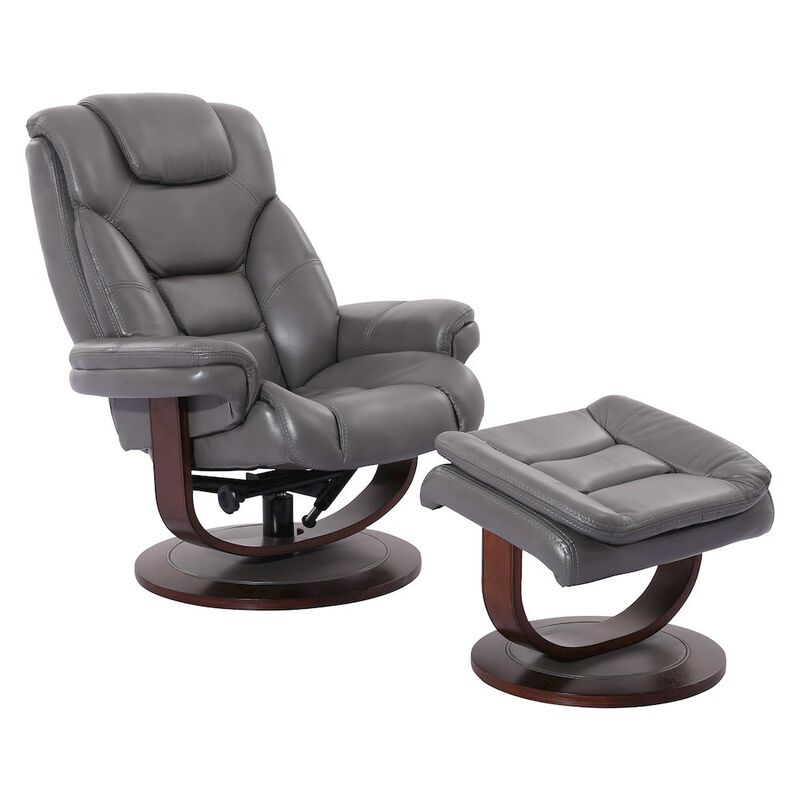 Parker Living Monarch - Ice Manual Reclining Swivel Chair and Ottoman