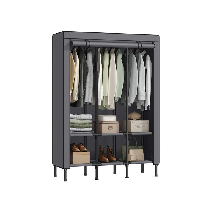 Wardrobe Closet with Hanging Rails for Efficient Clothing Organization
