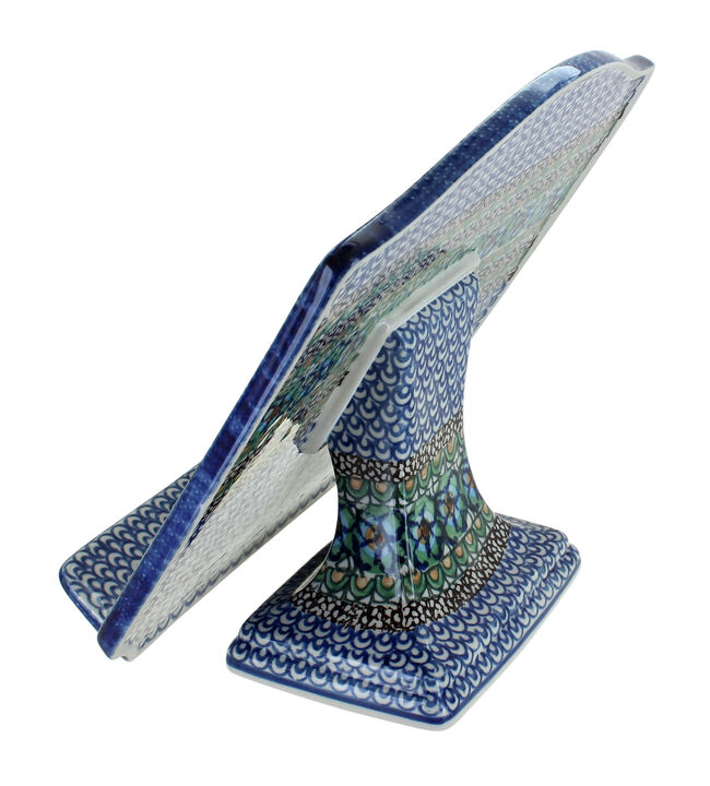 Blue Rose Polish Pottery Saffron Cookbook Holder