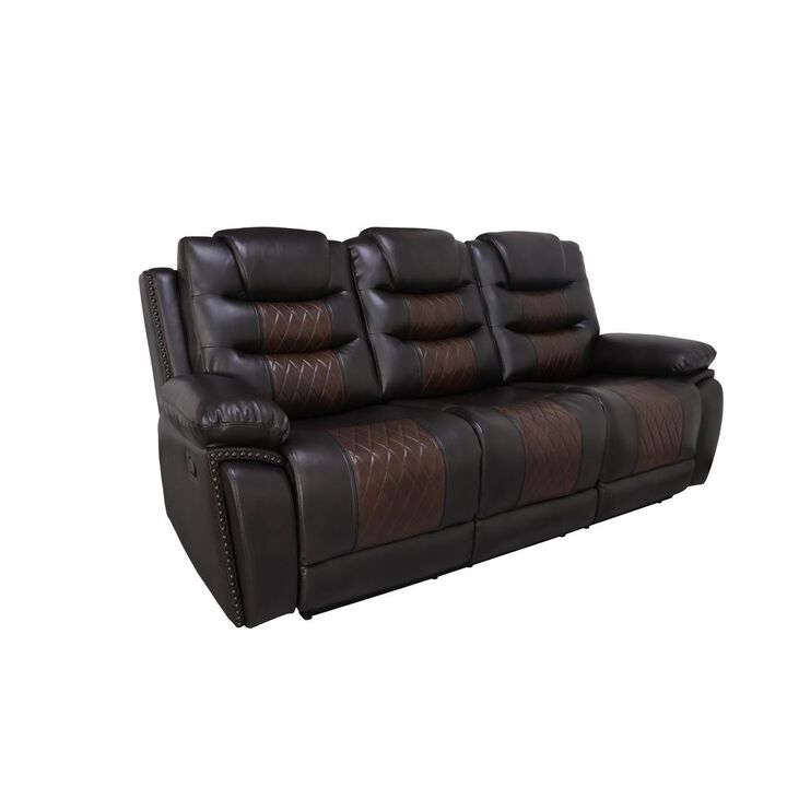 New Classic Furniture Nikko  Sofa W/Dual Recliner-Brown
