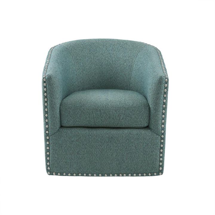 Belen Kox Indigo Teal Swivel Chair, Belen Kox