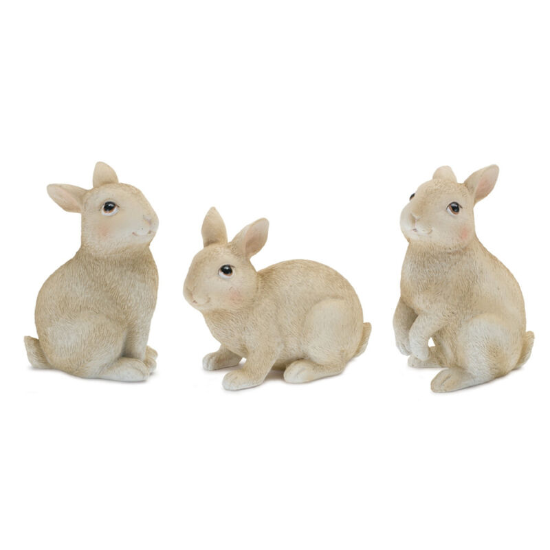 Resin Rabbit Figurines Set of 12 for Spring and Rustic Home Accents