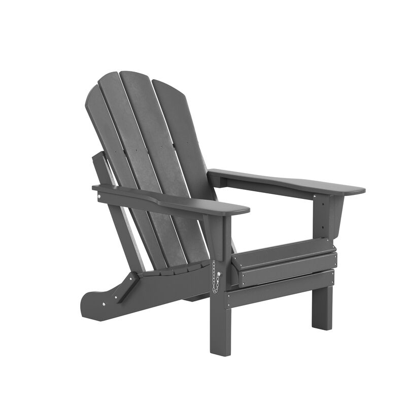 WestinTrends 3-Piece Outdoor Patio Adirondack Chairs with Side Table Set