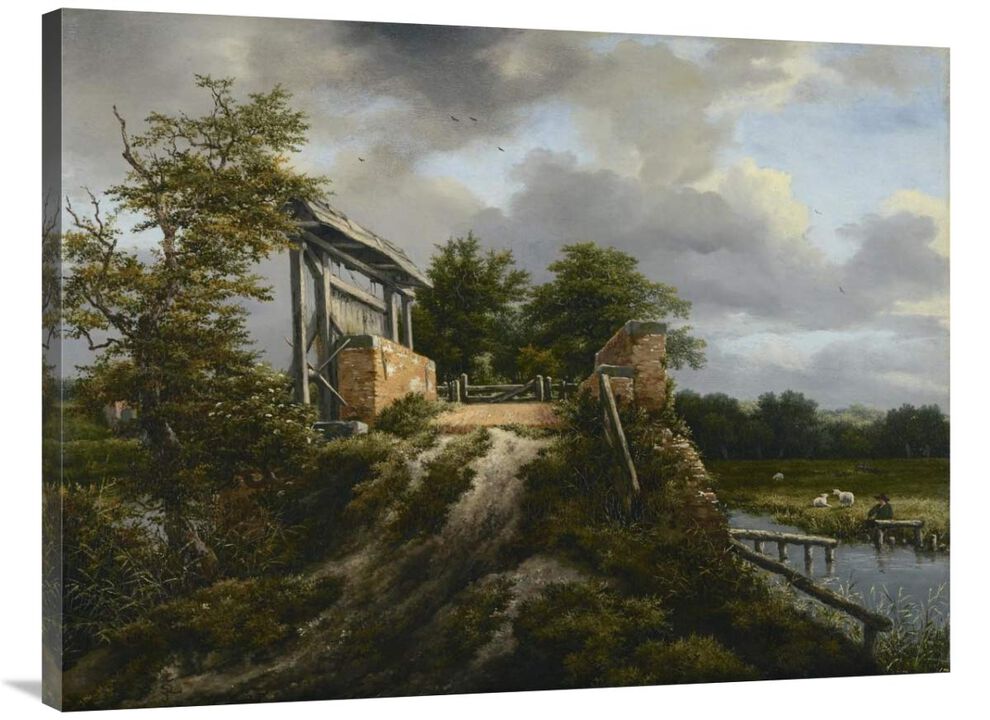 Bridge with a Sluice-Canvas Art-40x30