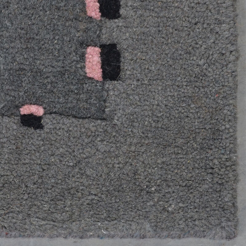 Rugsotic Carpets Hand Knotted Tibbati Wool 2'3''x4'6'' Area Rug Contemporary Grey K00719