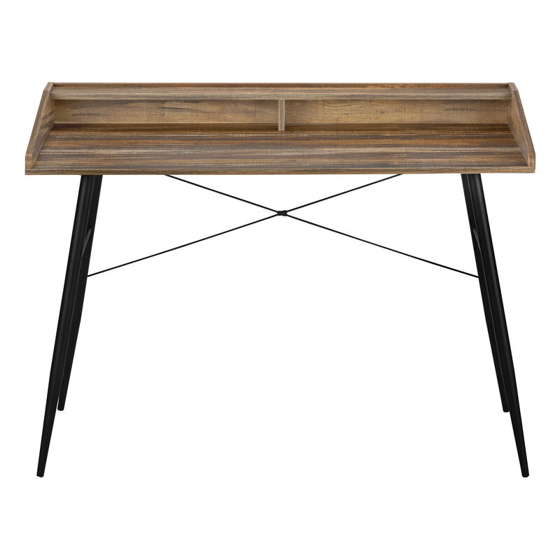 Monarch Specialties I 7535 Computer Desk, Home Office, Laptop, Storage Shelves, 48"L, Work, Metal, Laminate, White, Contemporary, Modern