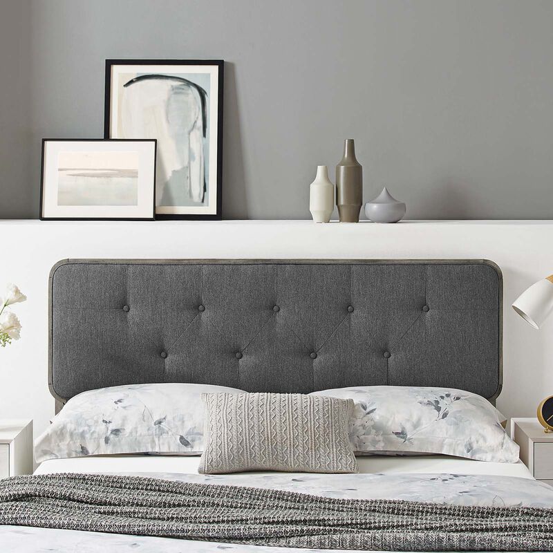 Modway - Collins Tufted King Fabric and Wood Headboard
