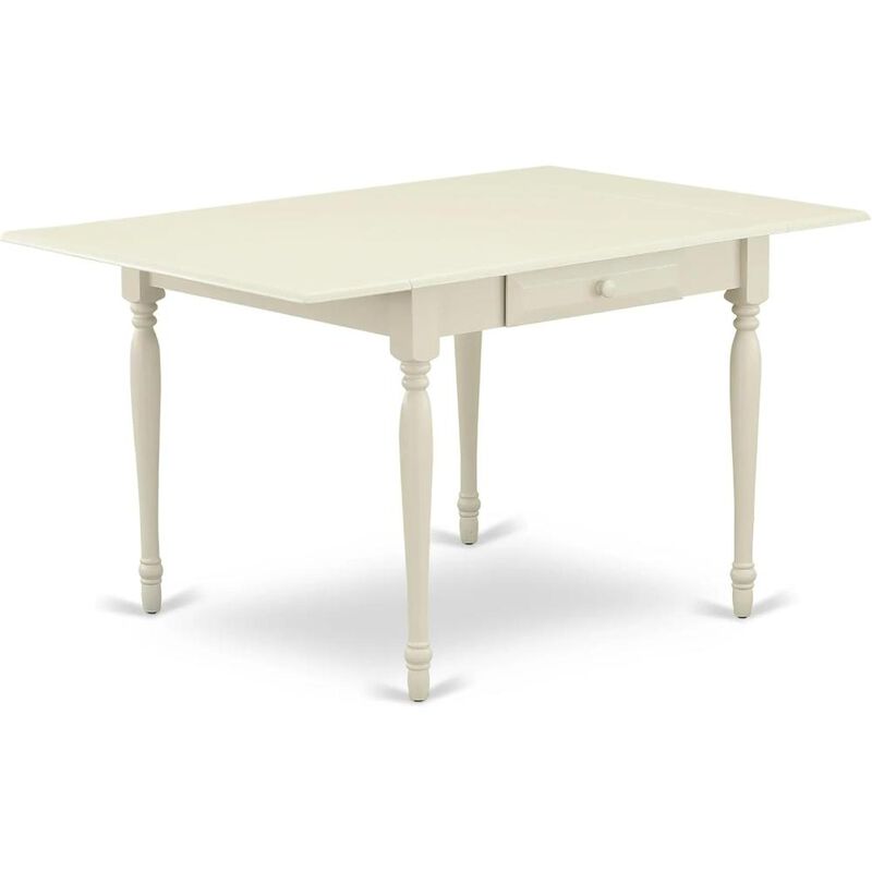 5 Piece Kitchen Table Set for 4 Contains a Rectangle Dining Table with Dropleaf