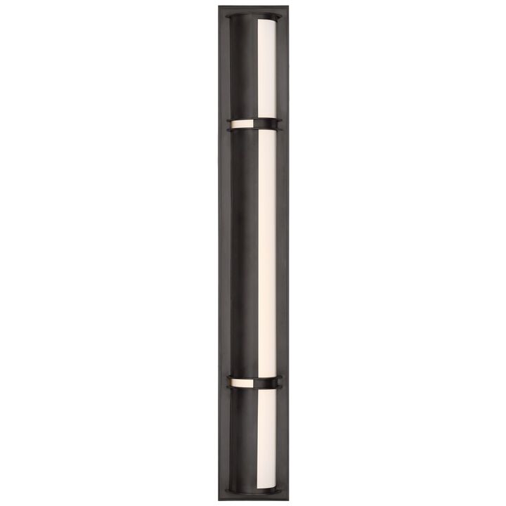 Strever 32" Shielded Bath Light in Bronze with White Glass