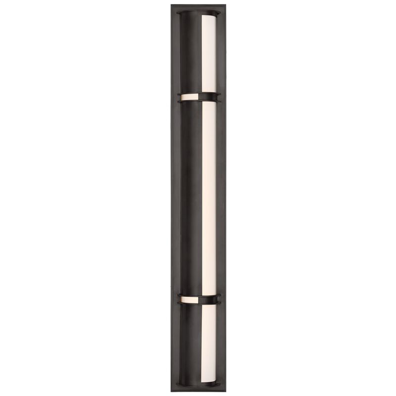 Strever 32" Shielded Bath Light in Bronze with White Glass