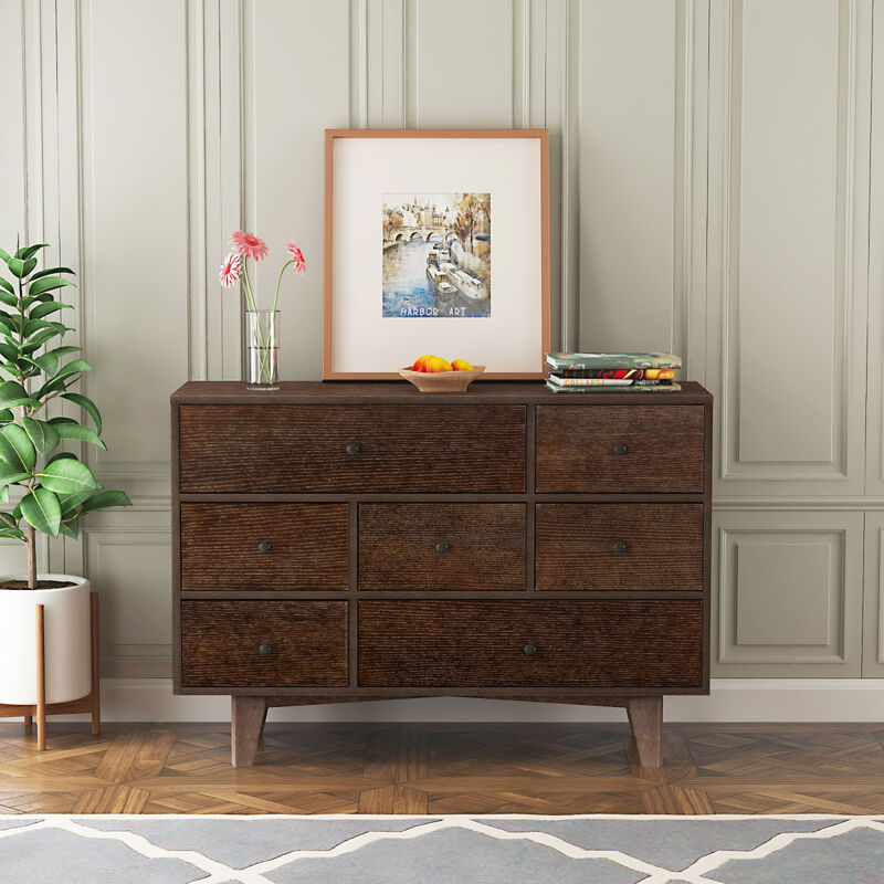 Solid Wood Spray-Painted Drawer Dresser Bar, Buffet Tableware Cabinet Lockers