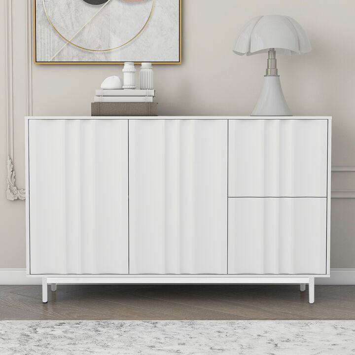 Merax Wave Pattern Storage Cabinet MDF