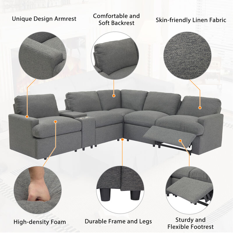 Merax Power Recliner Sofa Couch with Storage