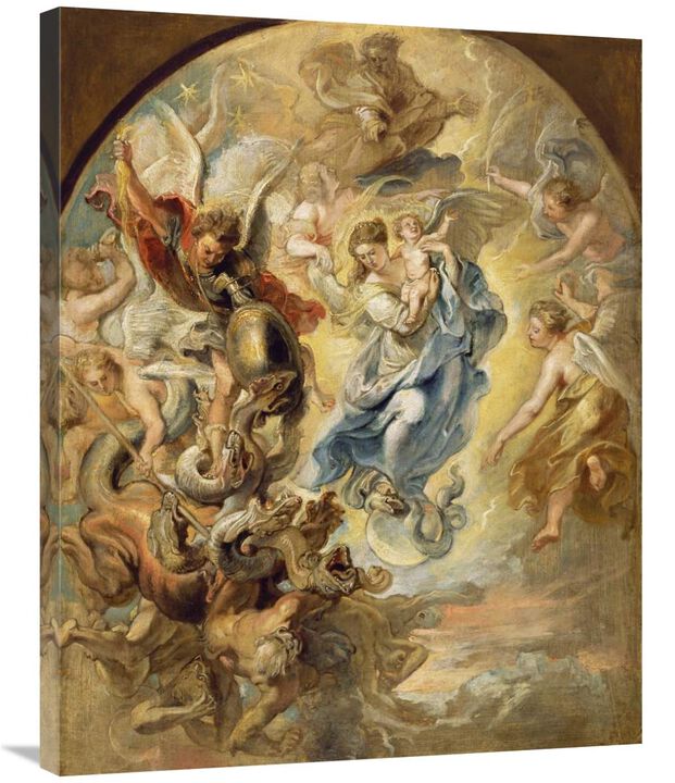 The Virgin as the Woman of the Apocalypse-Canvas Art-28x35