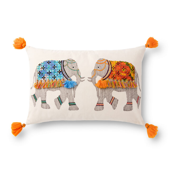 P0871 Natural/Multi 13"x21" Poly Pillow