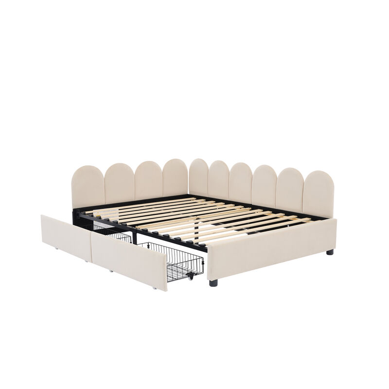 Merax Upholstered Daybed with 2 Drawers