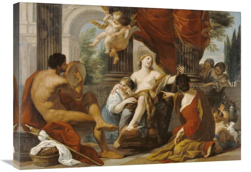 Hercules and Omphale-Canvas Art-32x24