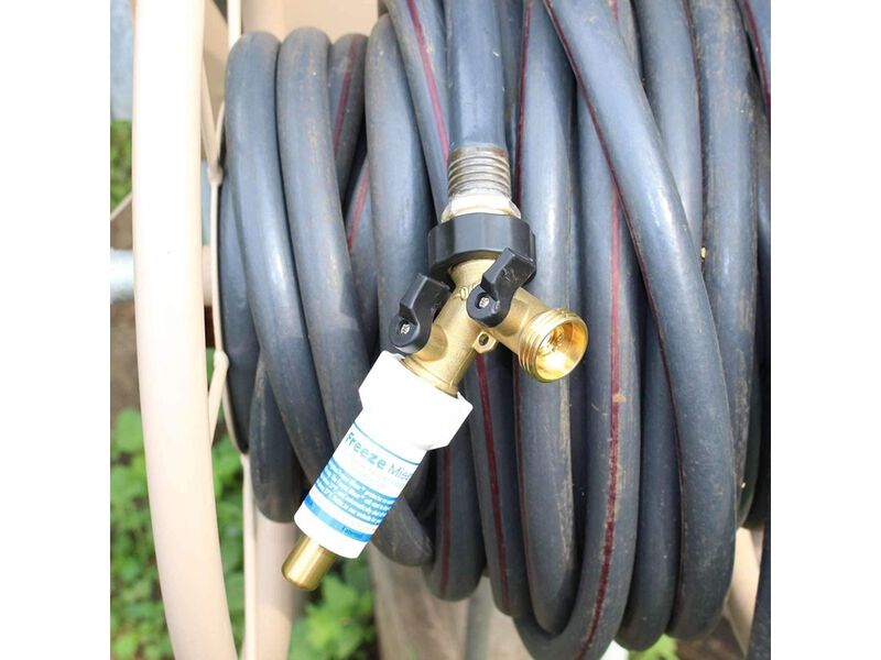 Blue Penguin Freeze Miser® & 2-Way Y Valve Shut-Off ¾ Inch Brass Hose Connector