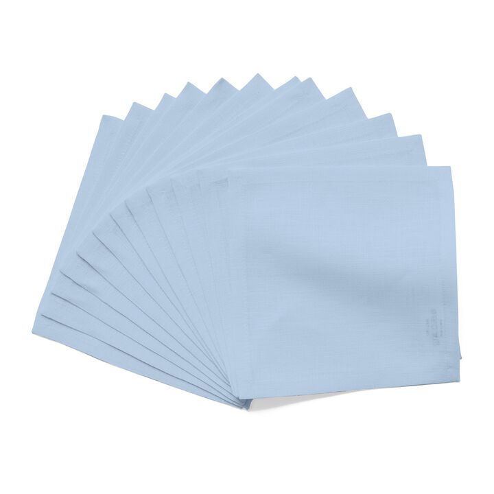 Solino Home 100% Pure Linen Cocktail Napkins 6 x 6 Inch Set of 12 | Fete