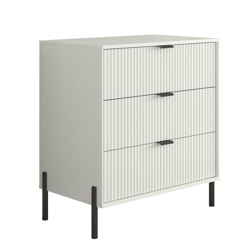 FESTIVO Modern 3-Drawer Nightstand Bedside Table End Table Furniture